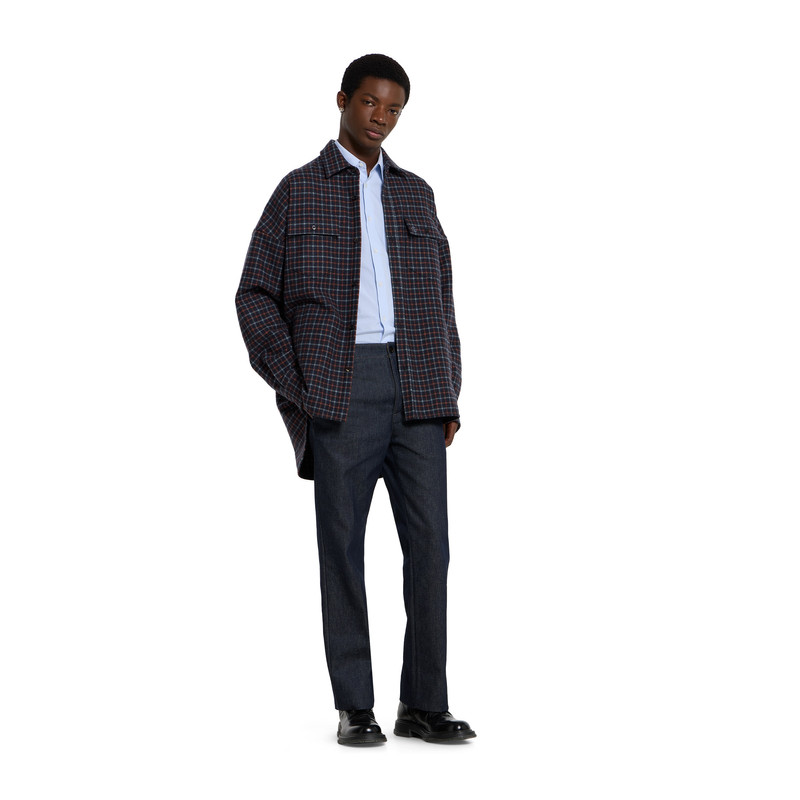 GUCCI Brushed check wool shirt outlook