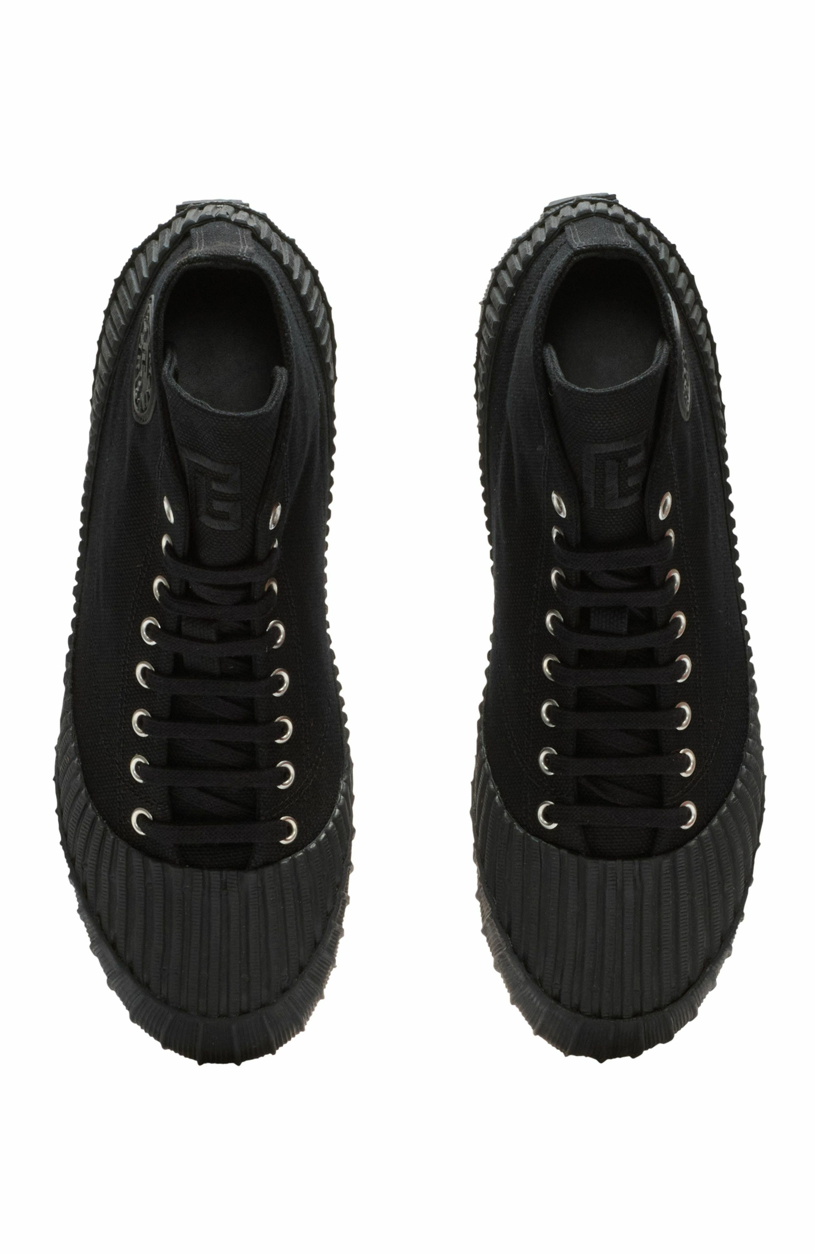 Balmain Riff Low canvas sneakers in Black at Nordstrom - 5
