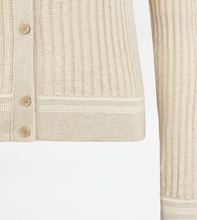 CARDIGAN IN COTTON - BEIGE 7
