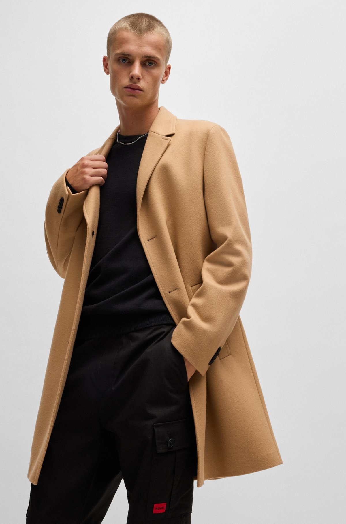REGULAR-FIT COAT IN WOOL - 6