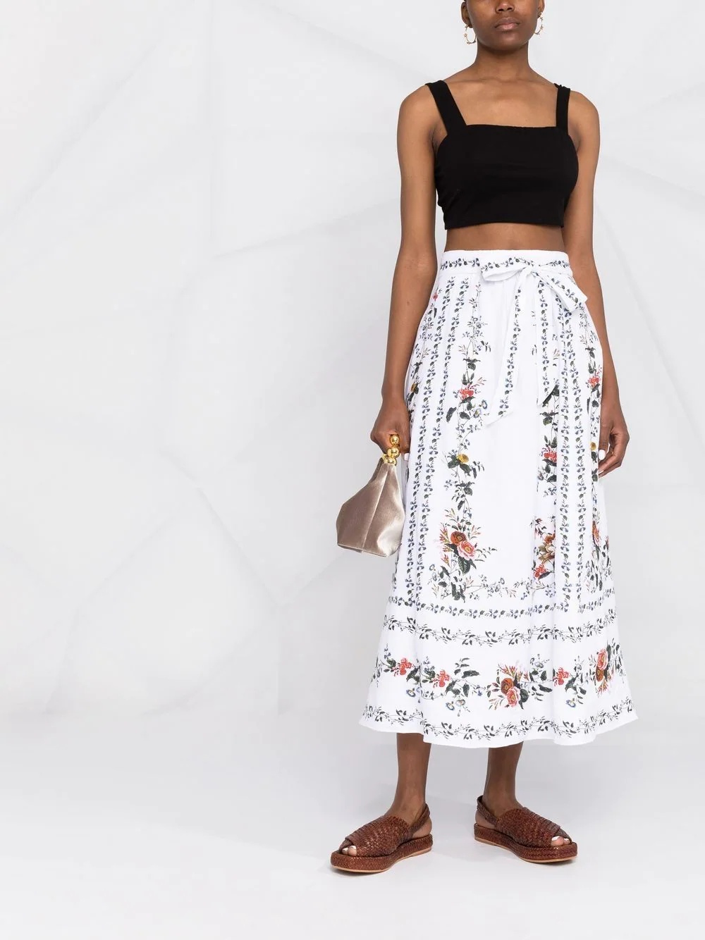 Bernadette linen midi skirt - 2