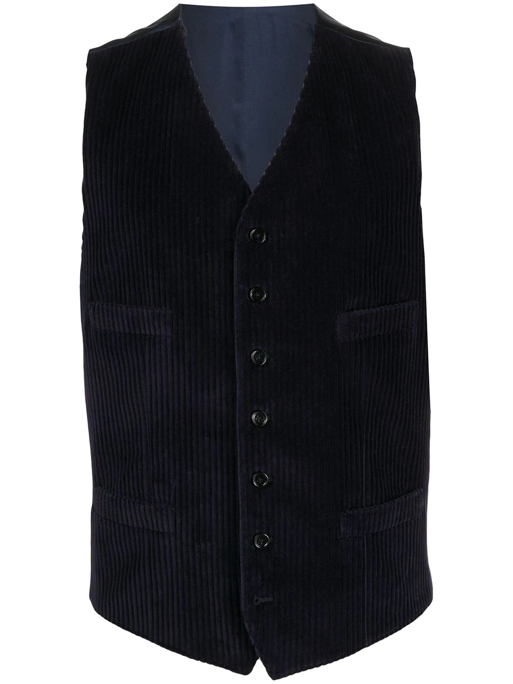 buttoned corduroy waistcoat - 1