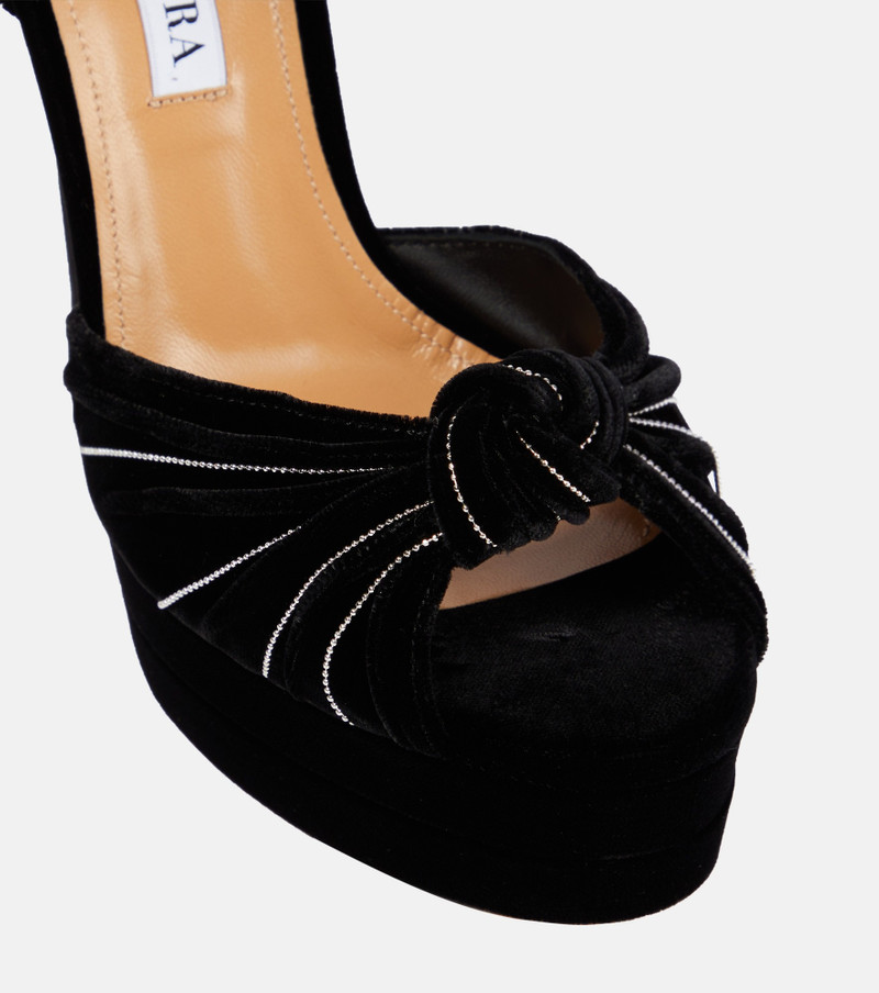 Atelier velvet platform sandals 6