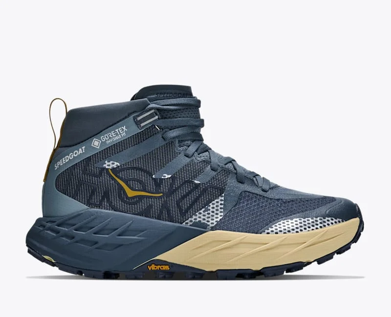 Women's Speedgoat 7 Hike GTX Shoes in Faded Navy/Barley Flour - 1