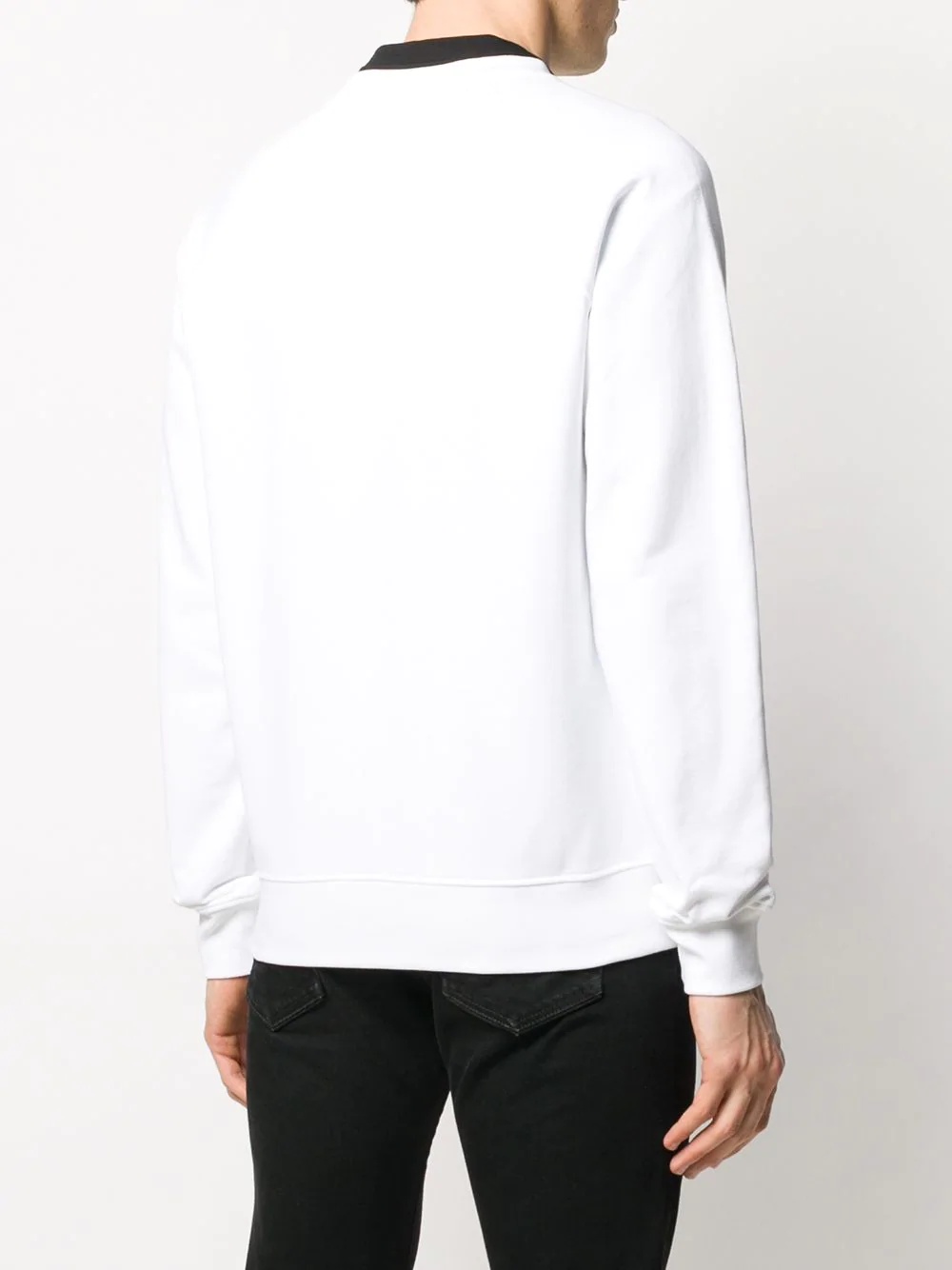 flocked-logo raglan sweatshirt - 4