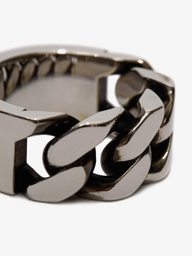 Men's Chain Ring in Antique Silver 5