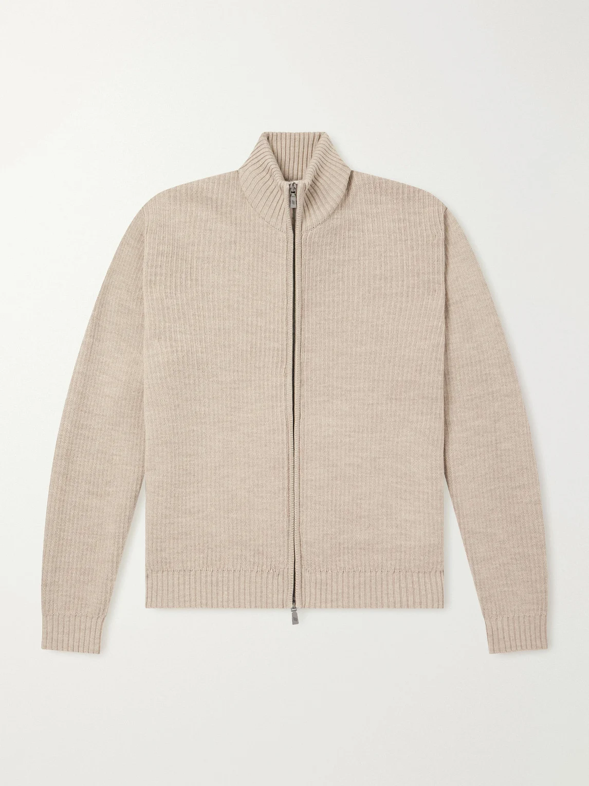 Minas Merino Wool Zip-Through Sweater - 1