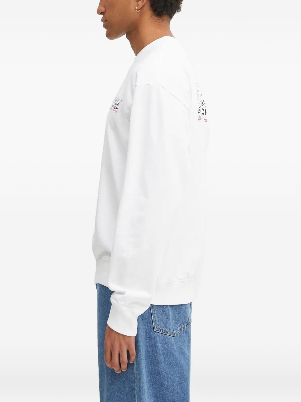logo-detail crew-neck sweatshirt - 3