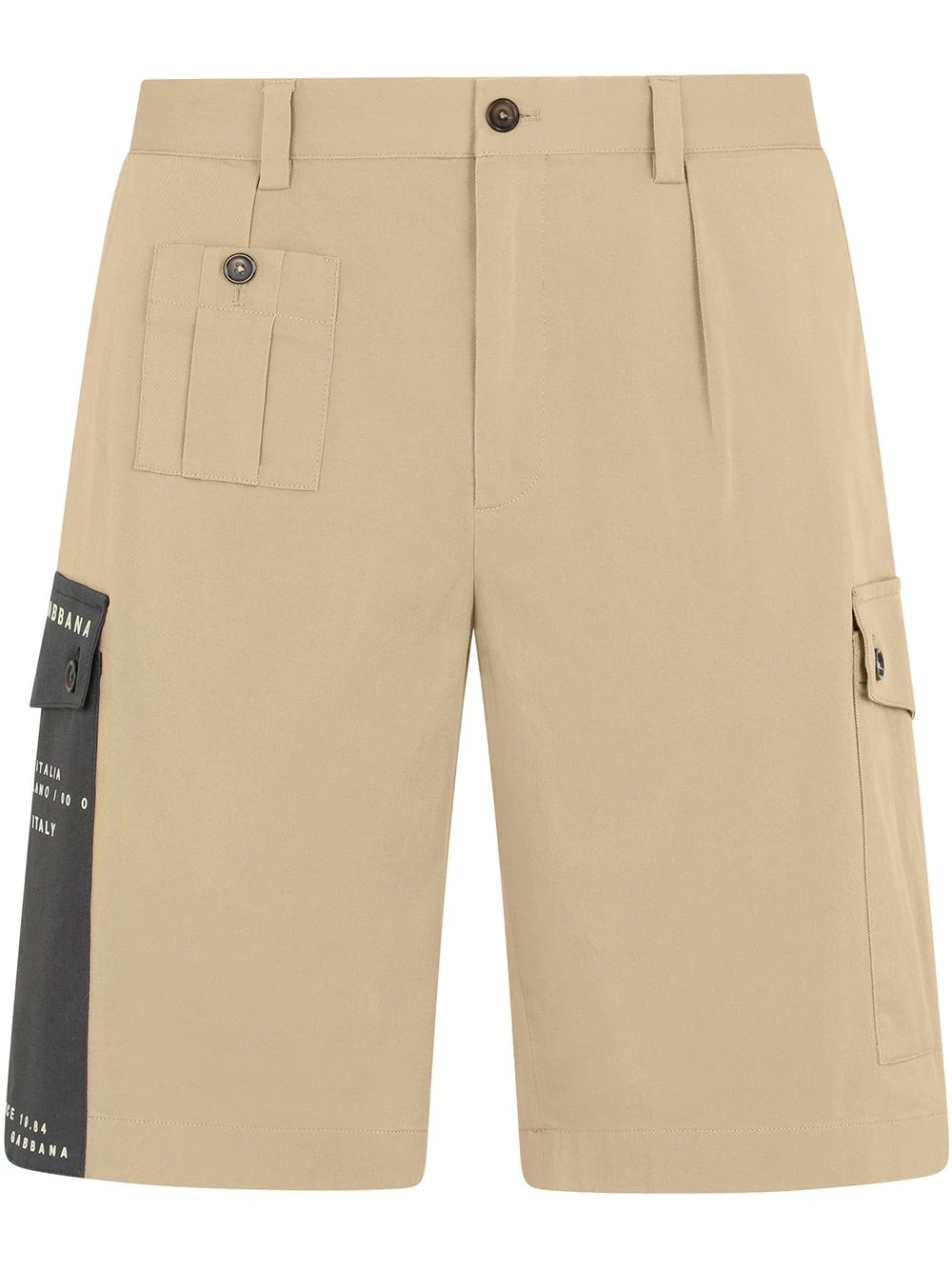 logo pocket chino shorts - 1