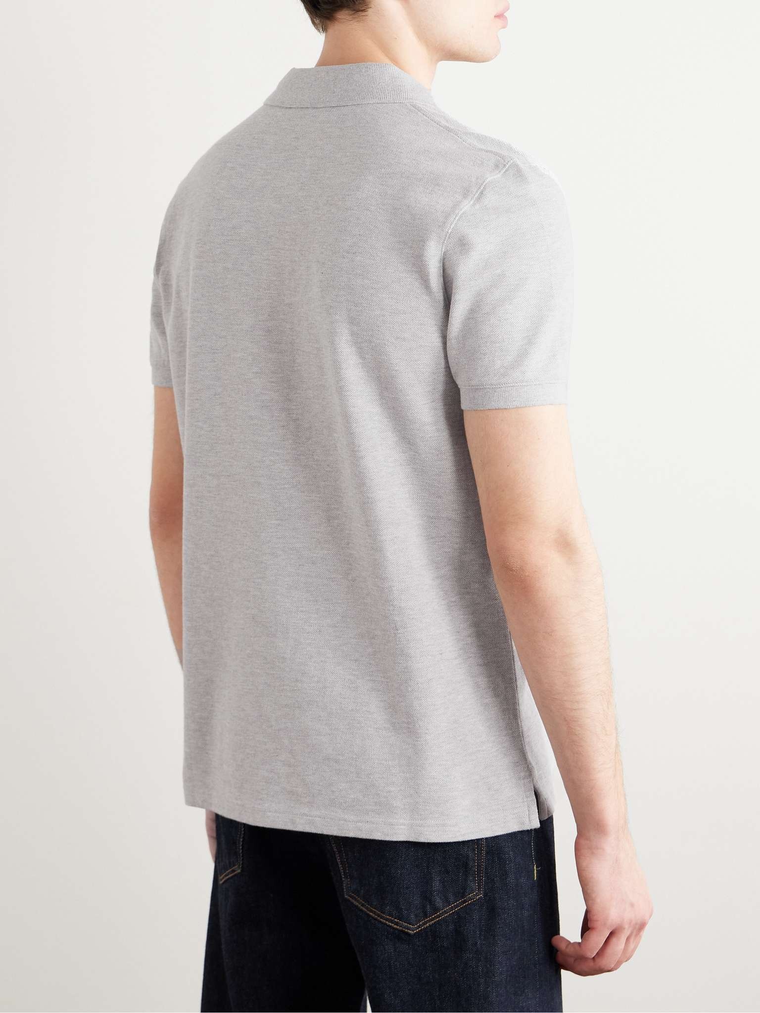 Logo-Appliquéd Cotton-Piqué Polo Shirt - 4