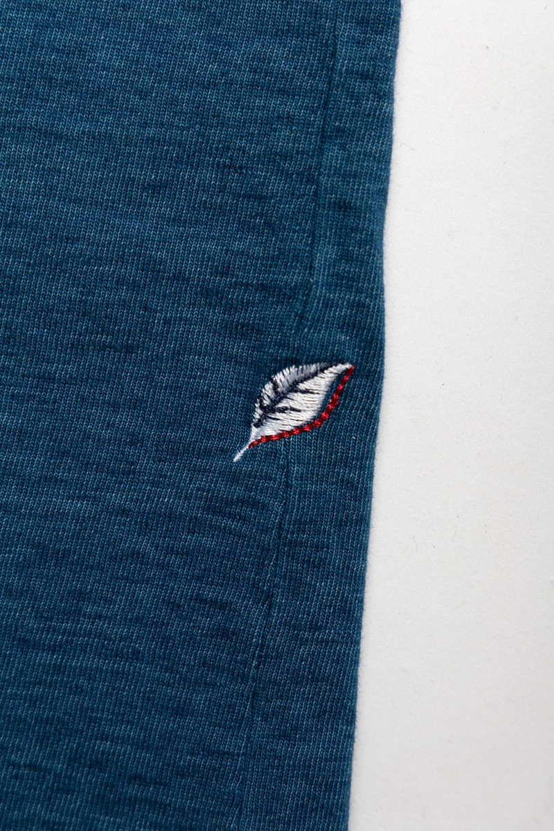 Indigo Jersey Crew Neck T-shirt - Greencast Indigo 7