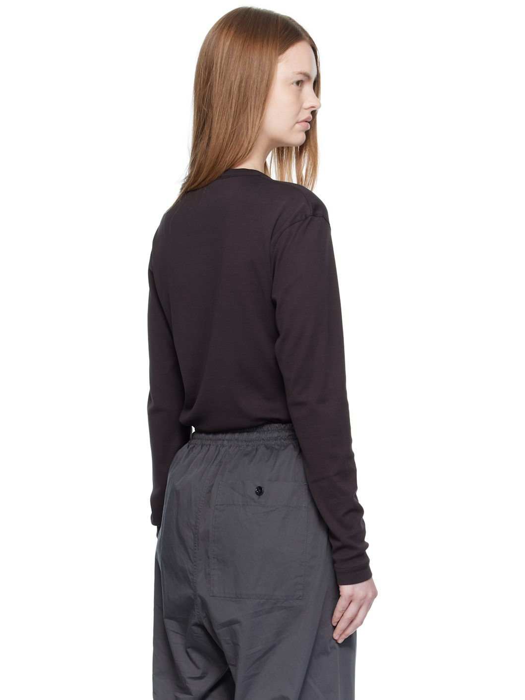 Black Rib Long Sleeve T-shirt - 3