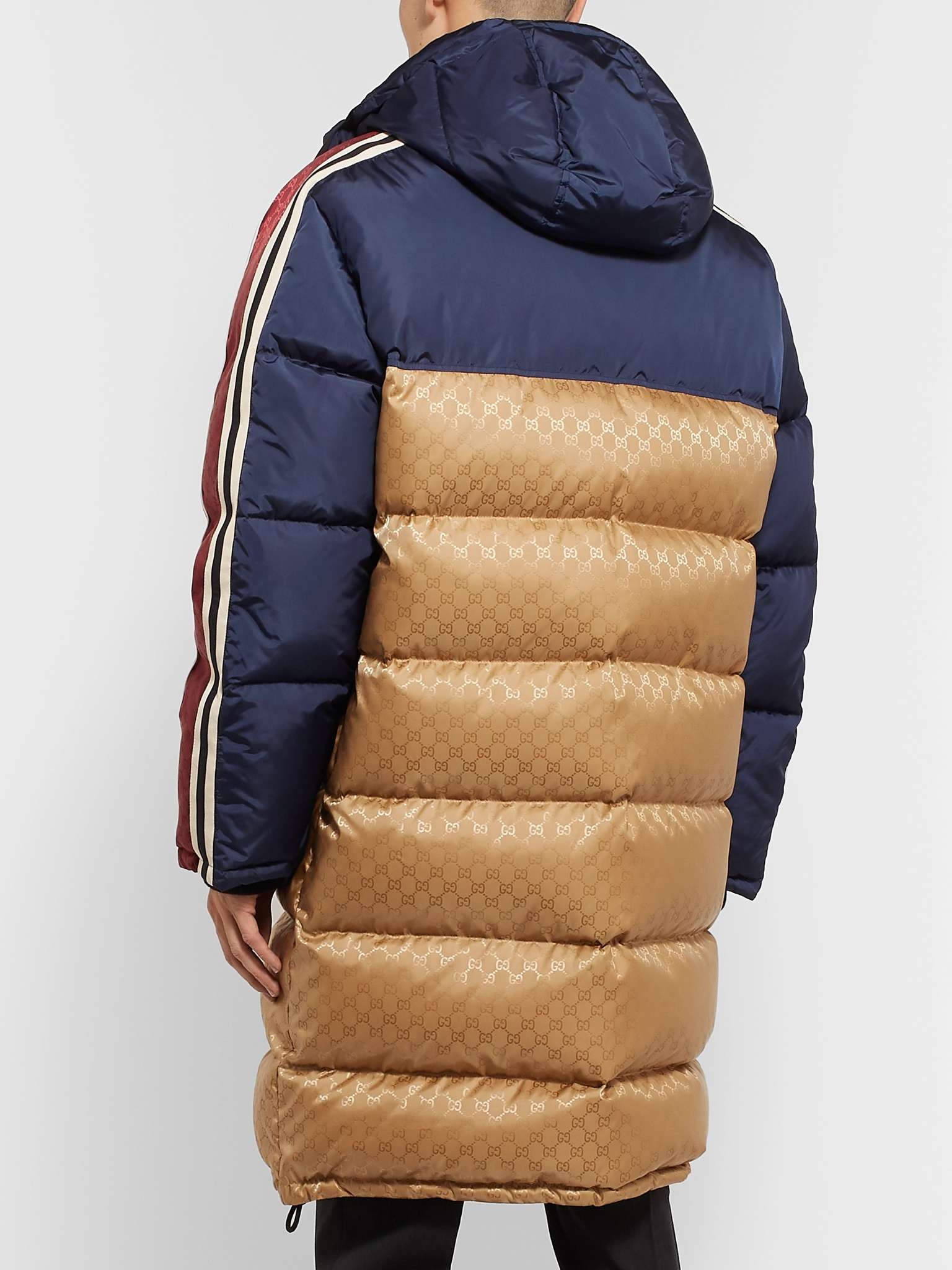 Oversized Quilted Logo-Jacquard Shell Hooded Down Jacket - 5