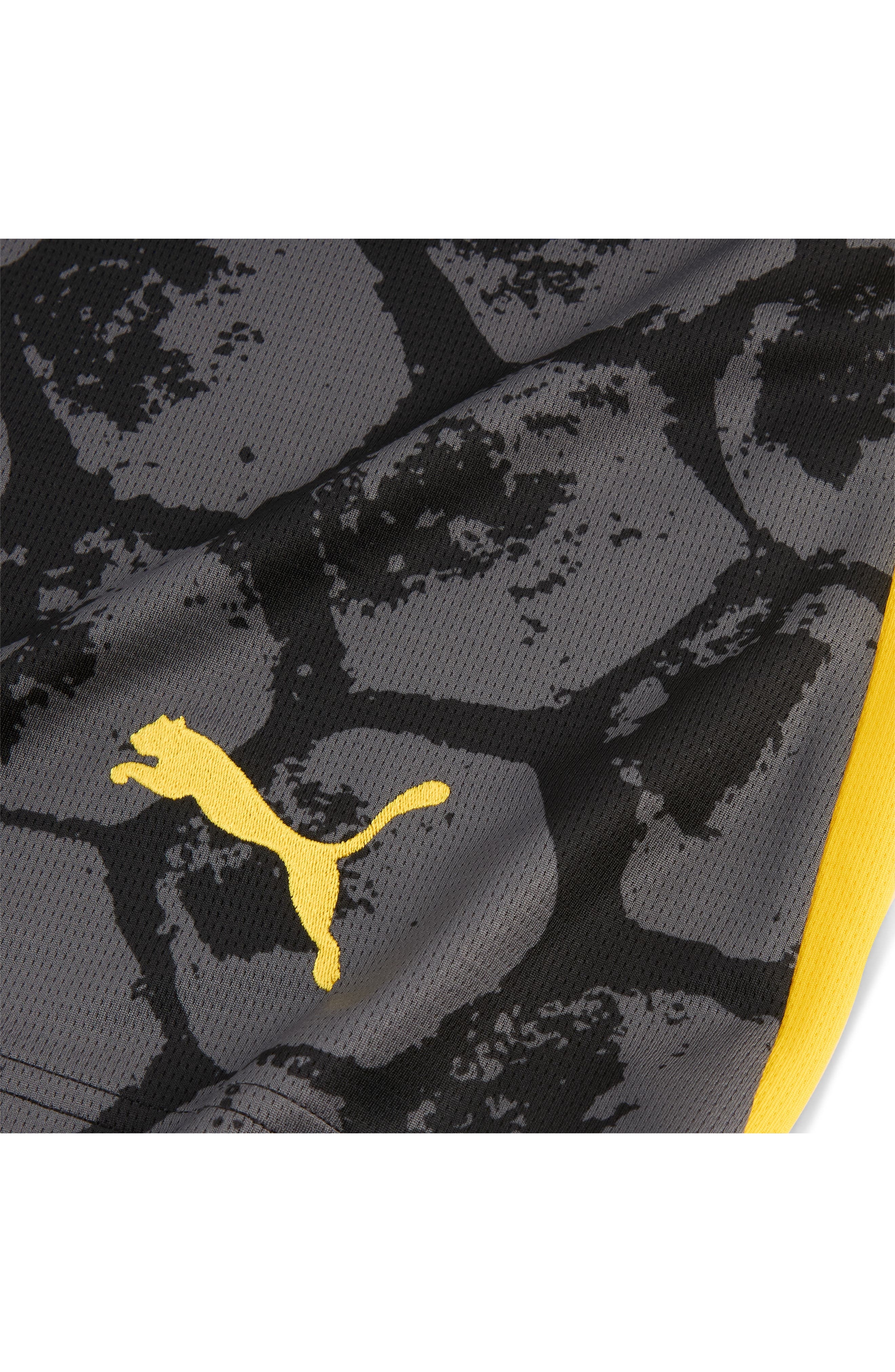 PUMA x KidSuper BVB Replica Performance Mesh Soccer Shorts in Puma Black-Faster Yellow at Nordstrom - 7