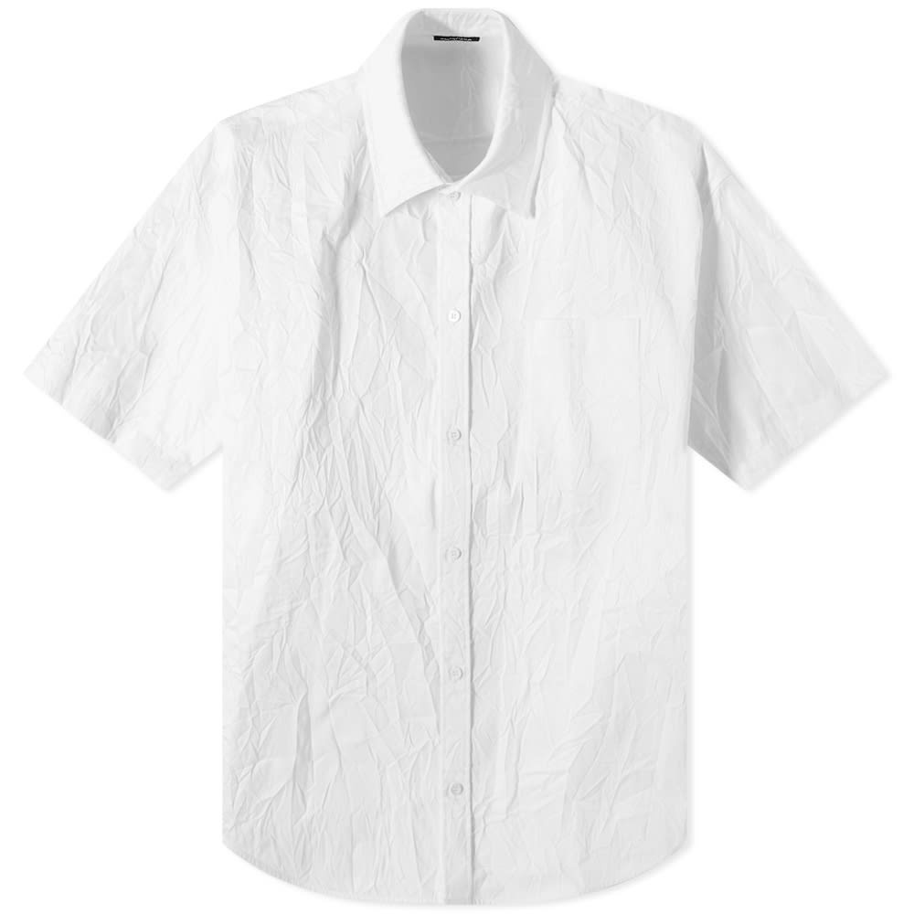 Balenciaga Crinkled Logo Short Sleeve Shirt - 1