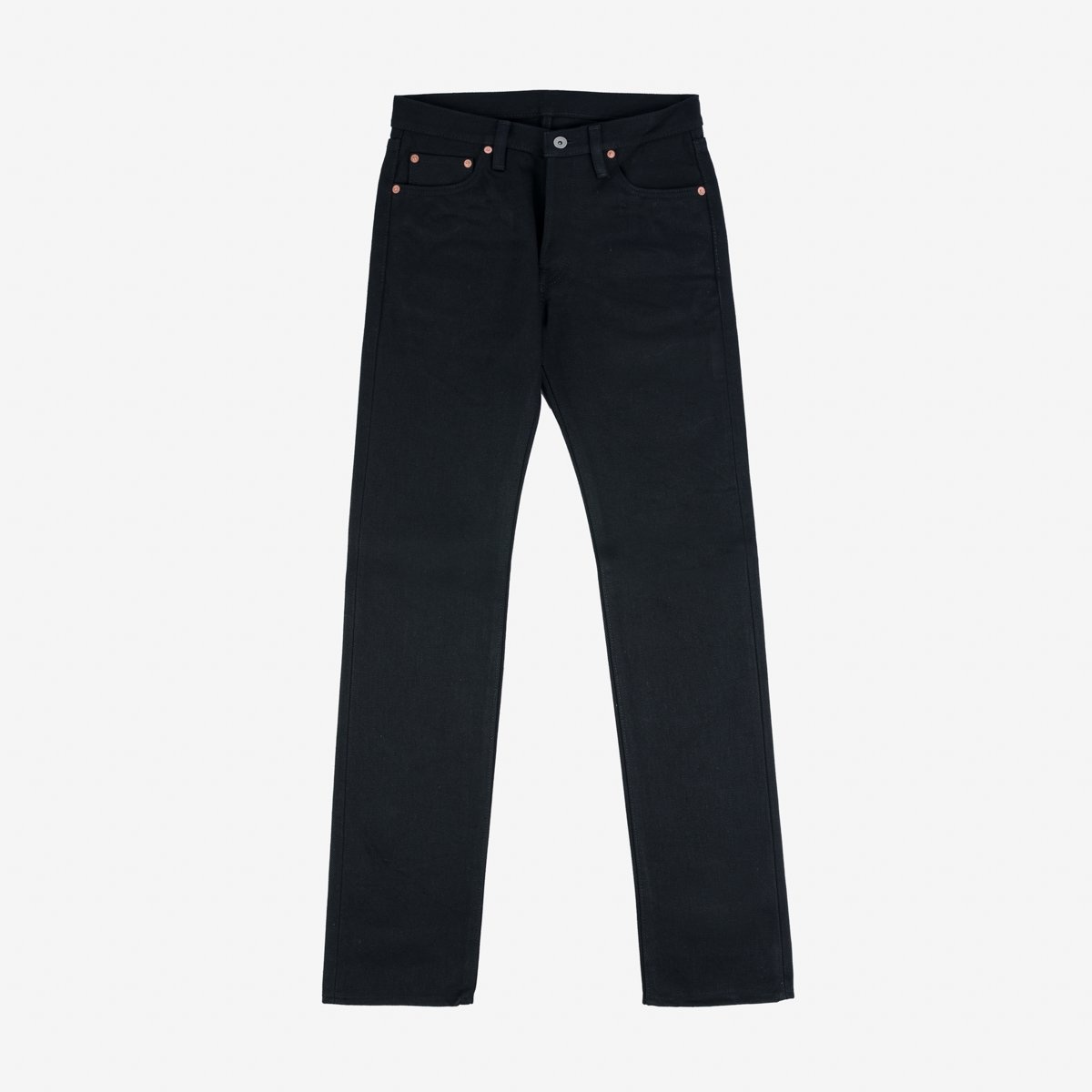 IH-666S-SB 21oz Selvedge Denim Slim Straight Cut - Superblack Non-Fade - 1