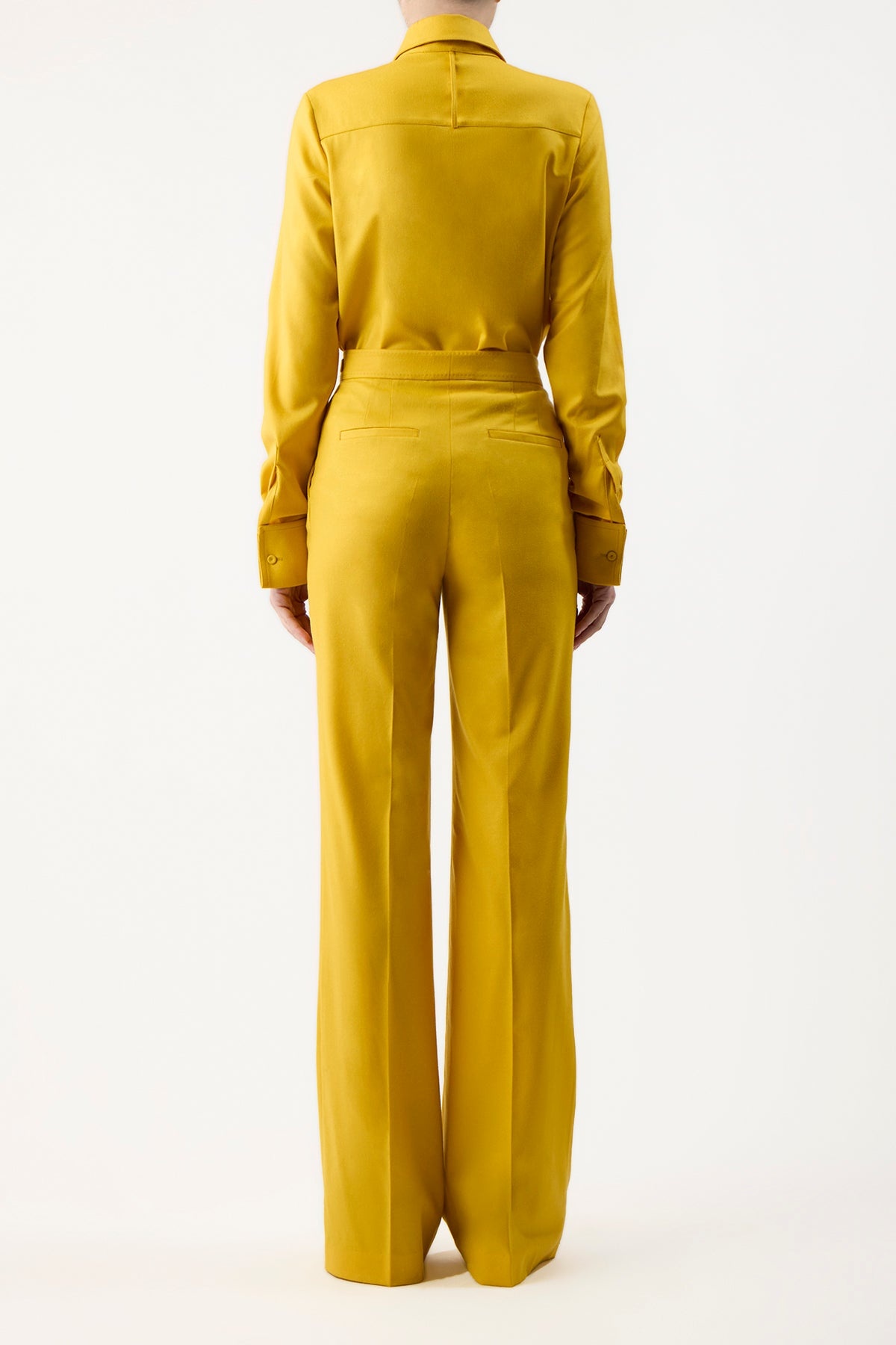 Etlin Shirt in Golden Birch Superfine Wool - 4