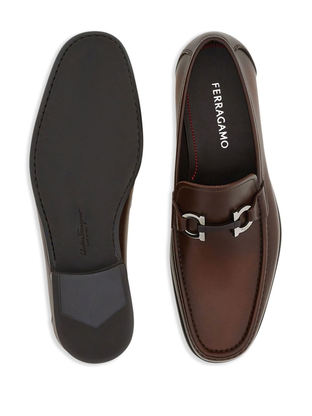Gancini leather loafers - 5