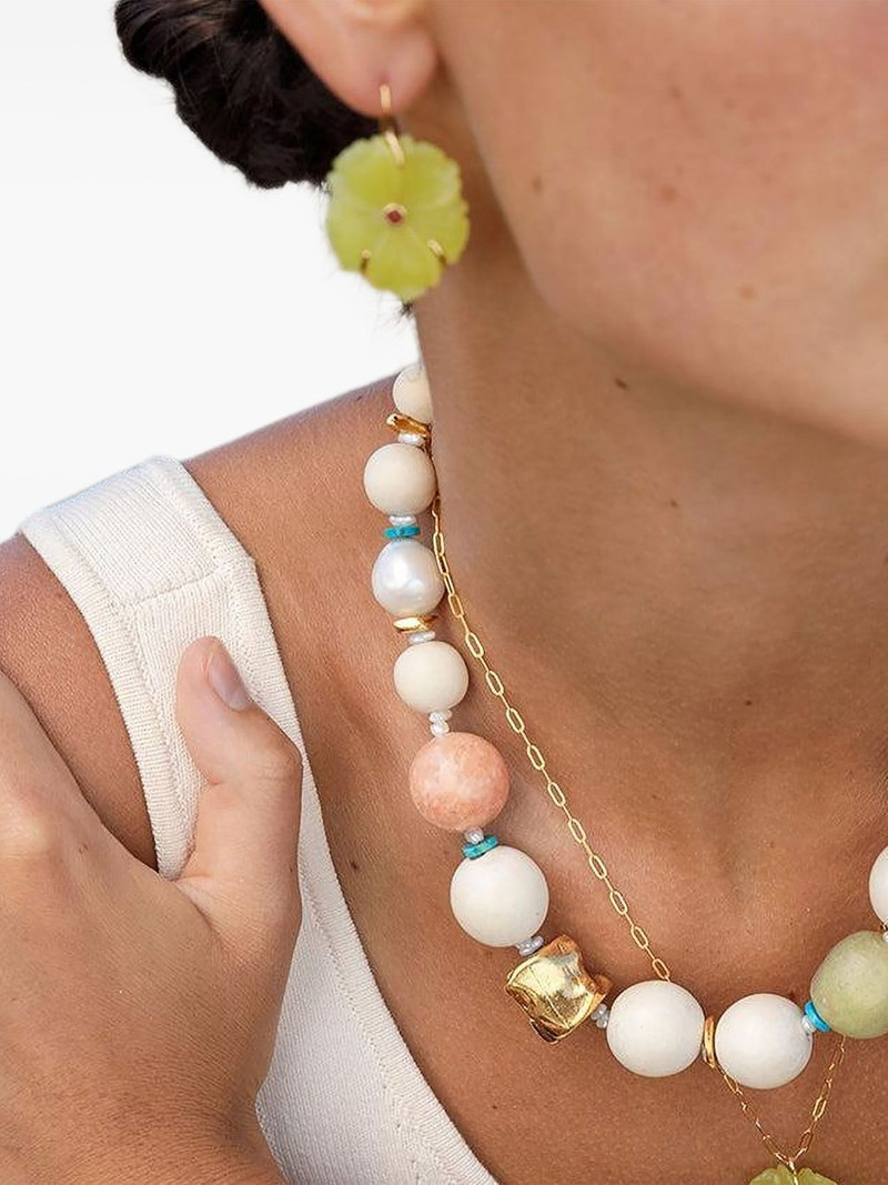 LIZZIE FORTUNATO New Bloom flower-carved earrings outlook