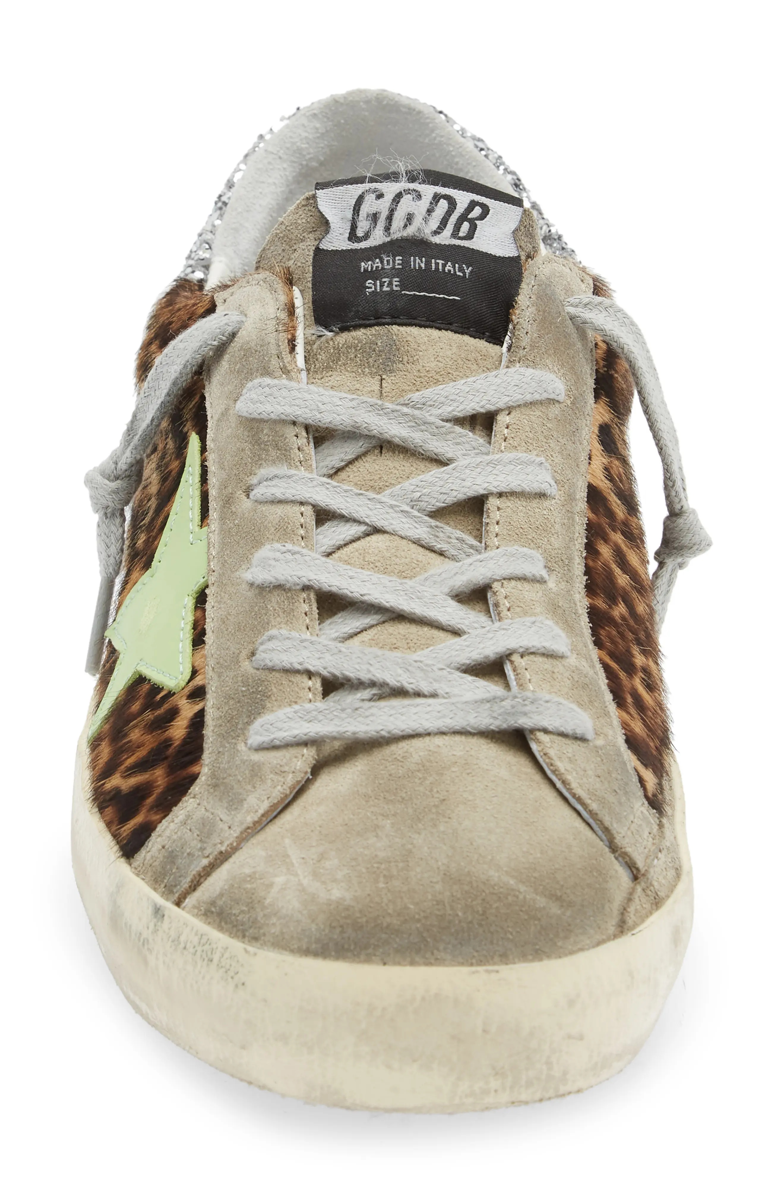 Super-Star Low Top Sneaker in Leo/Green/Taupe/Silver - 4