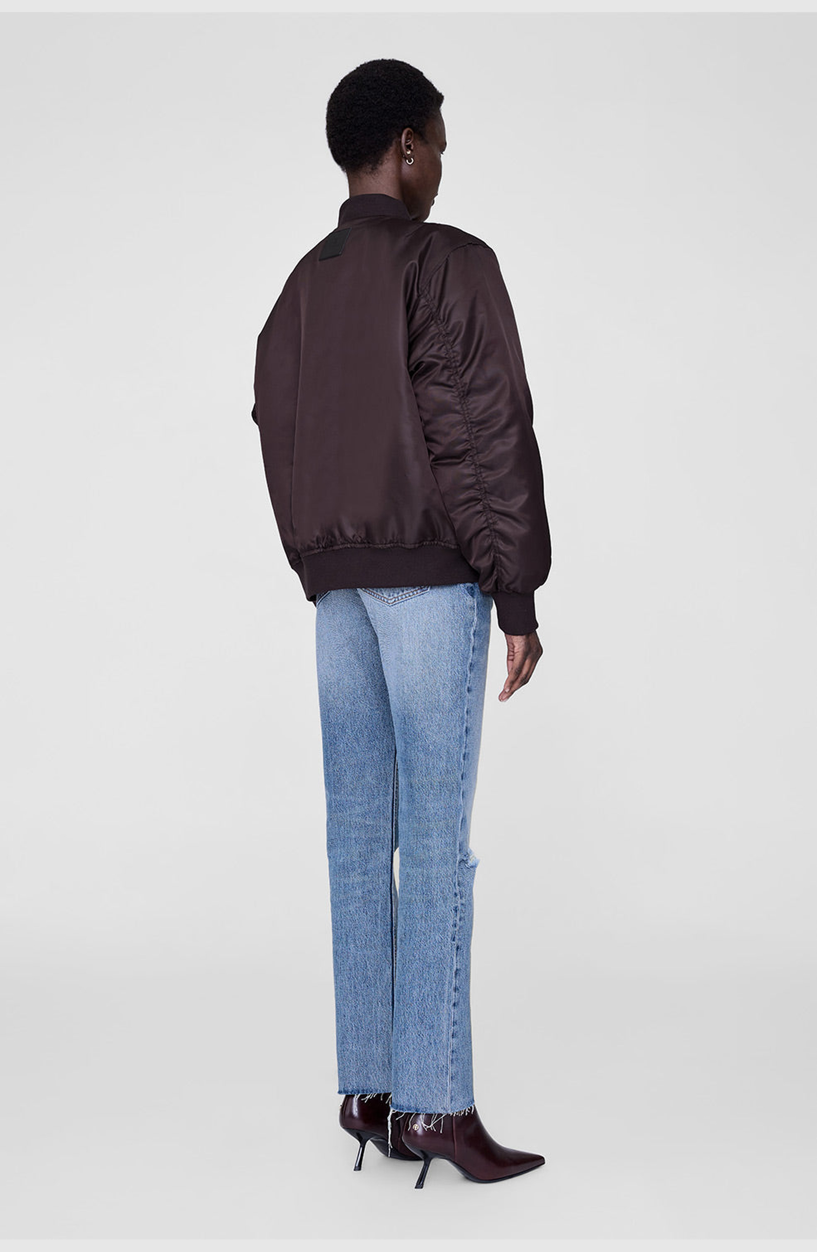 ANINE BING Leon Bomber in Deep Brown at Nordstrom - 2