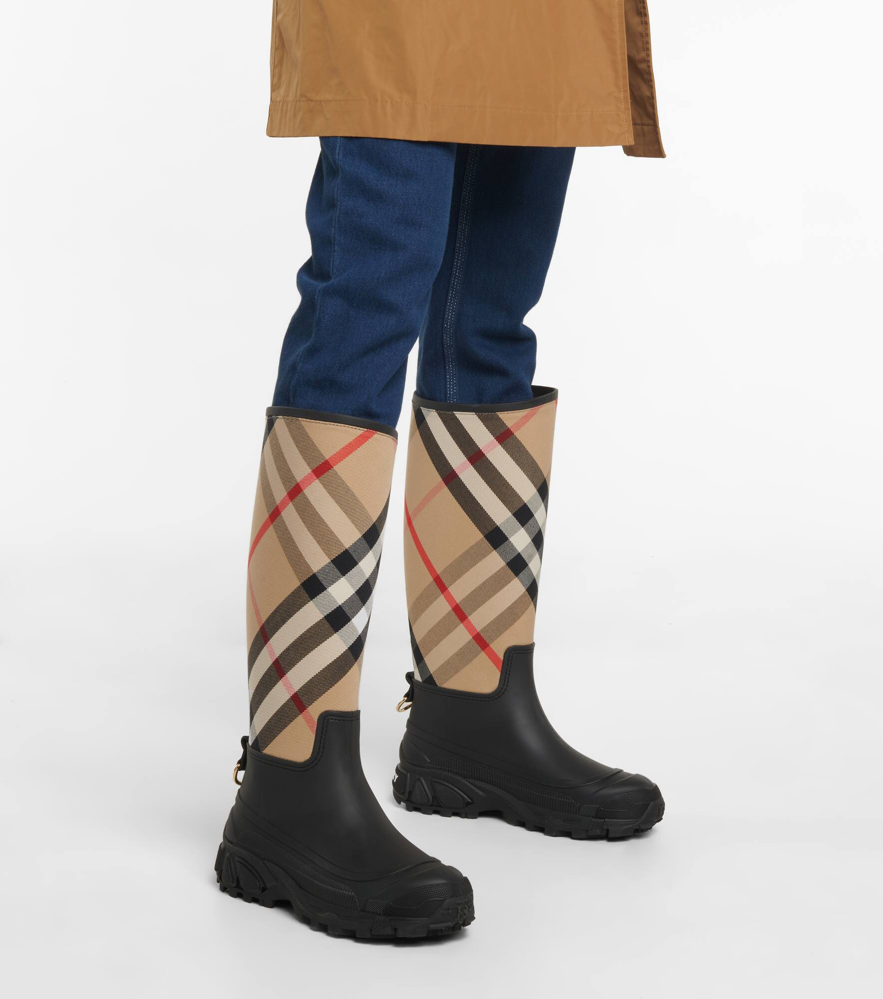 House Check rubber rain boots - 4