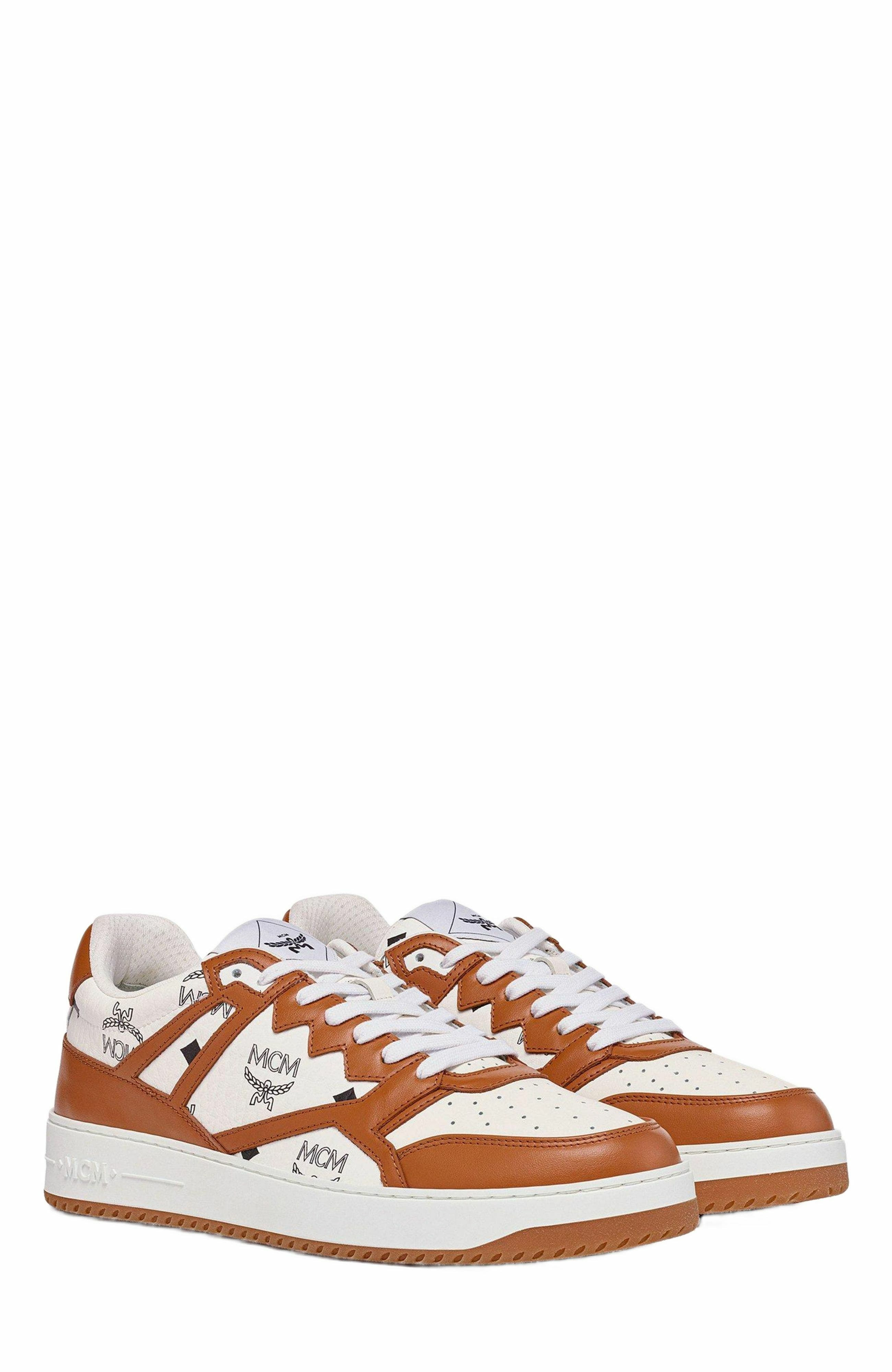 MCM Neo Terrain Lo Sneakers in Visetos in Cognac & Offwhite at Nordstrom - 6