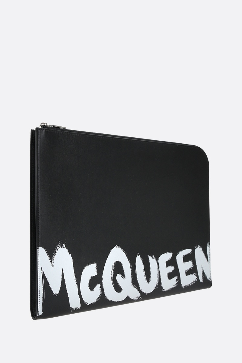MCQUEEN SMOOTH LEATHER A4 CLUTCH - 3
