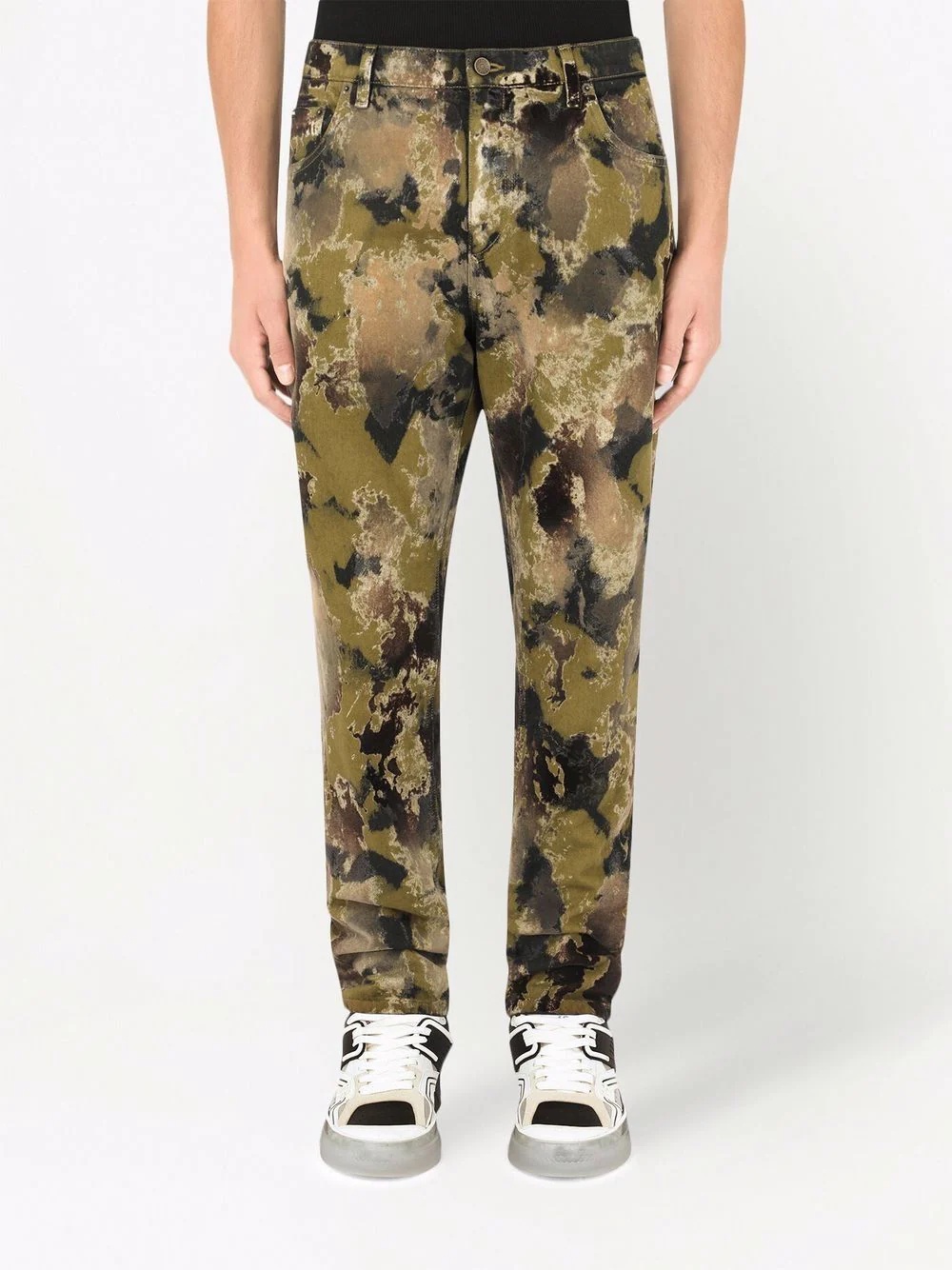 camouflage-print straight leg jeans - 3