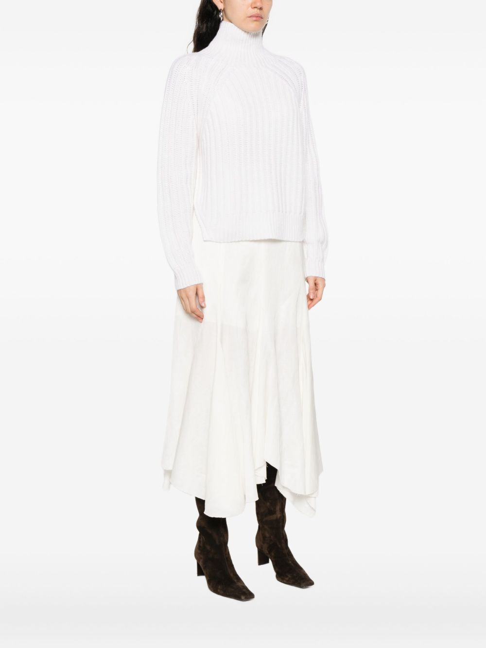 ribbed turtleneck sweater - 3