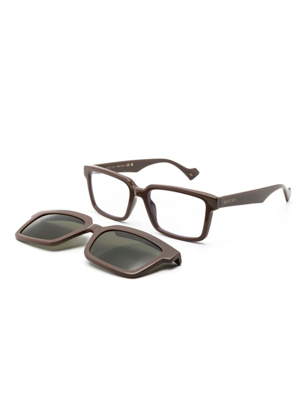 detachable-lenses square-frame sunglasses - 2