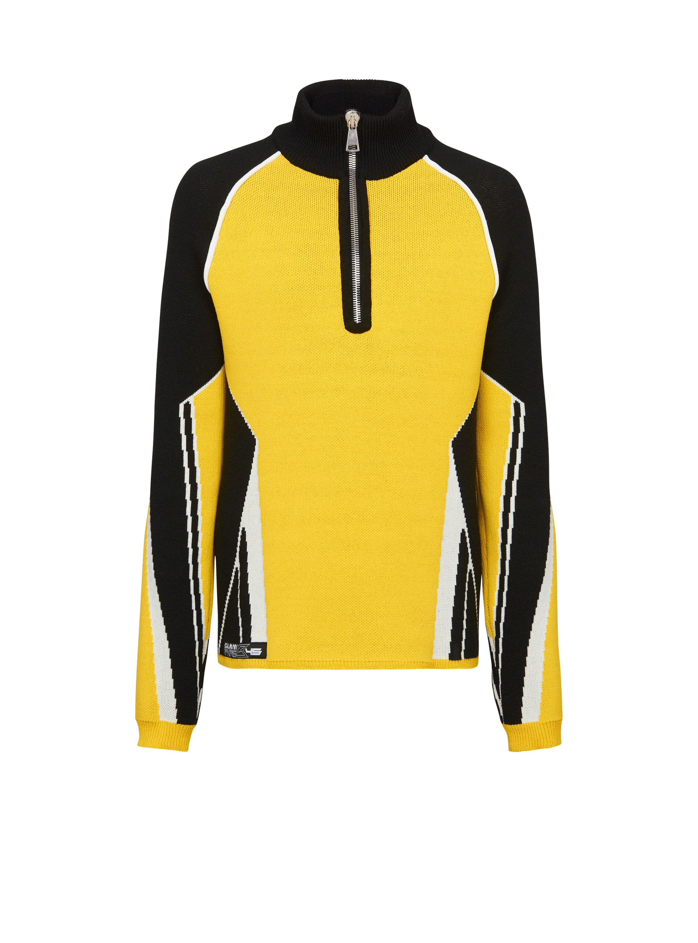 Wool jumper with embroidered Balmain logo - 1