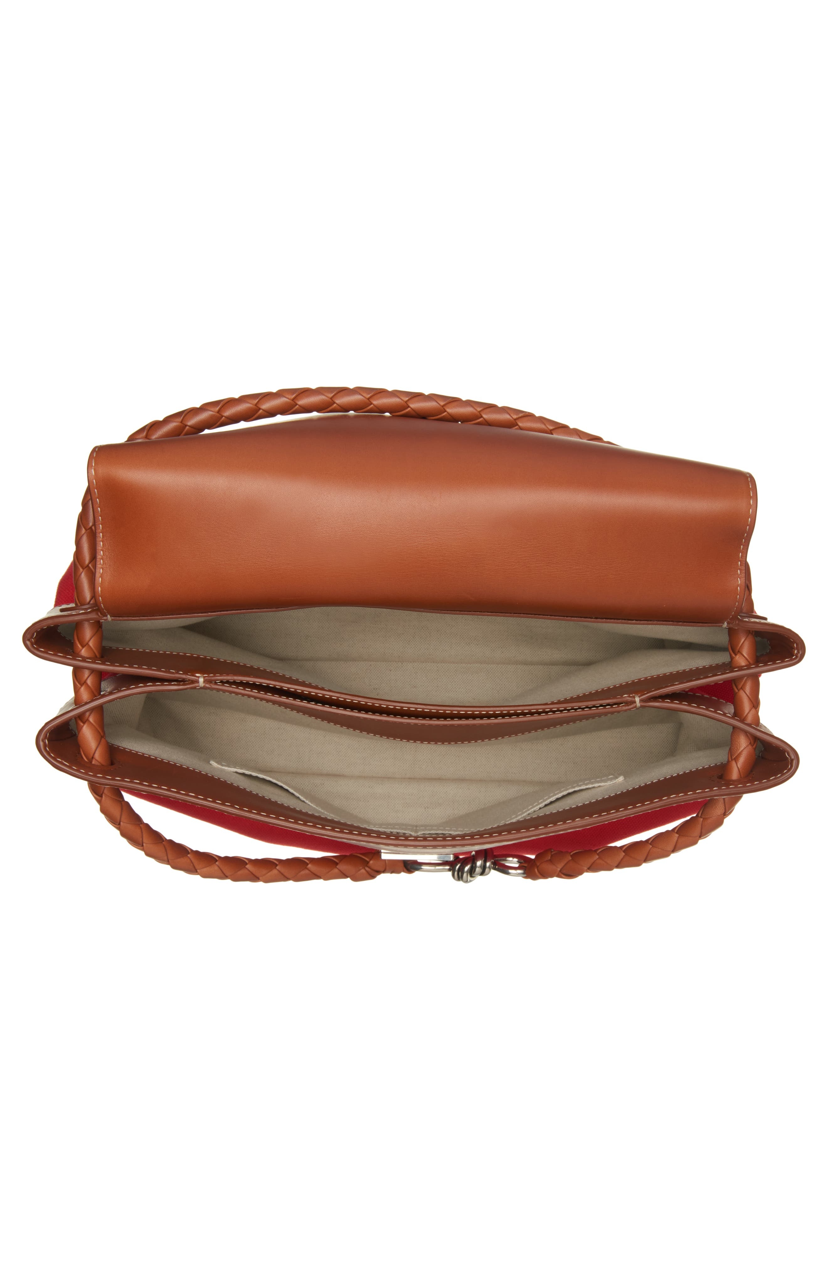 Bottega Veneta Andiamo Mixed Media Messenger Bag in 6544 Sca/Li W-Na/Li W-V.s at Nordstrom - 4