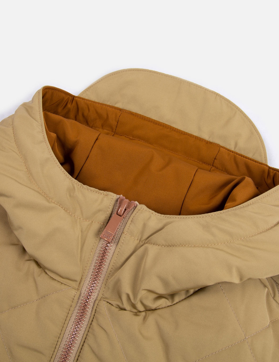 Contrast Webbing Strap Quilted Down Jacket - 10