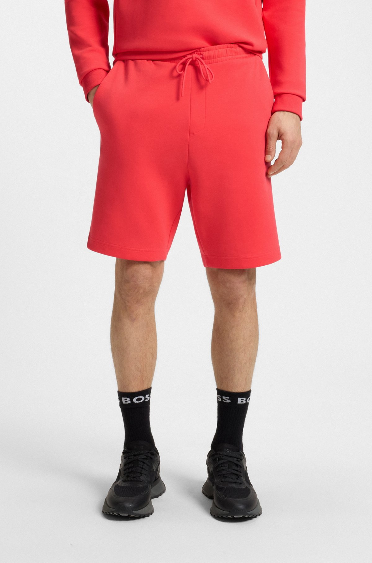 STRETCH-COTTON REGULAR-FIT SHORTS WITH SANDWICH LOGO - 2