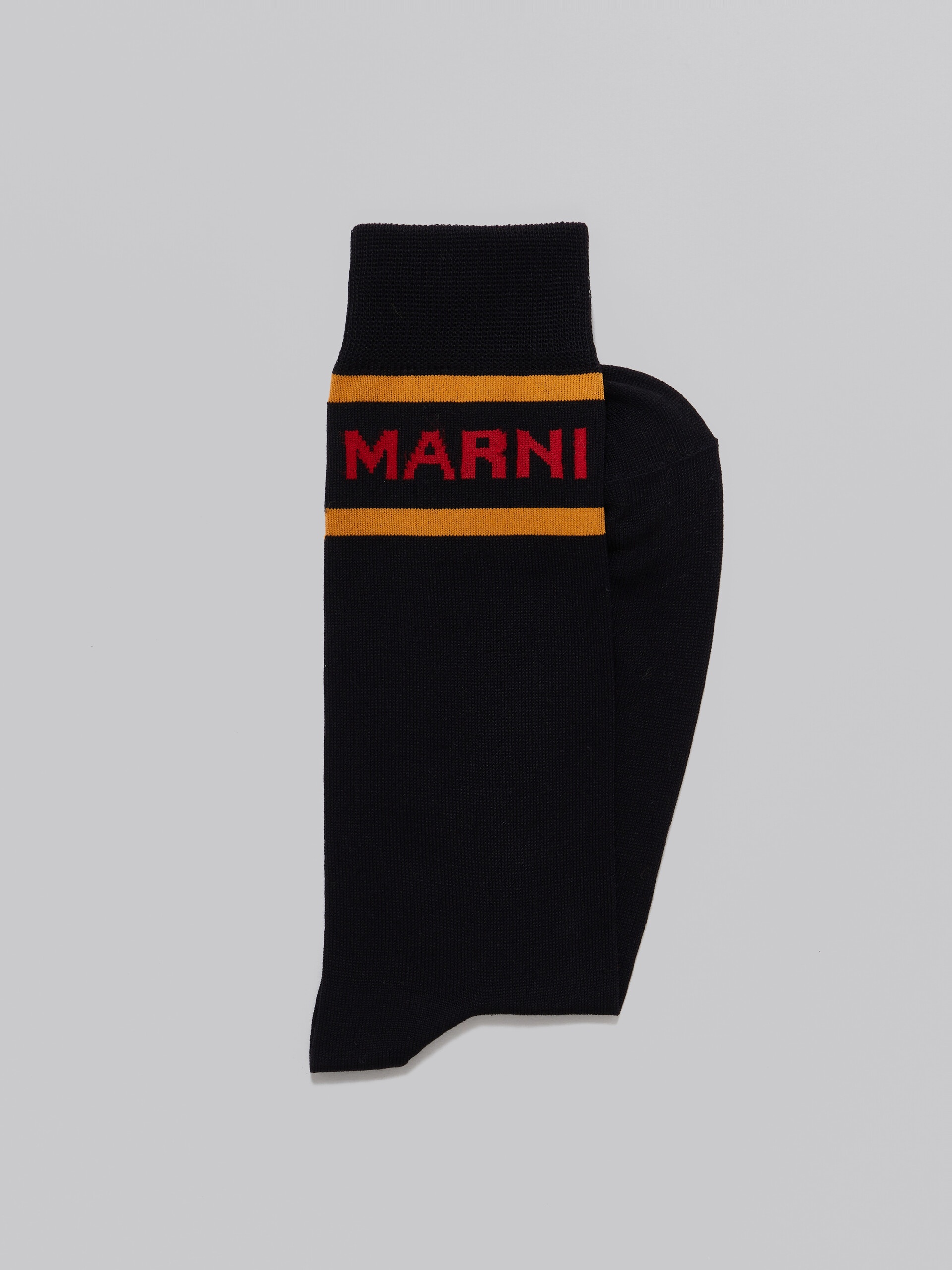 BLACK SOCKS WITH LOGO CUFFS - 2