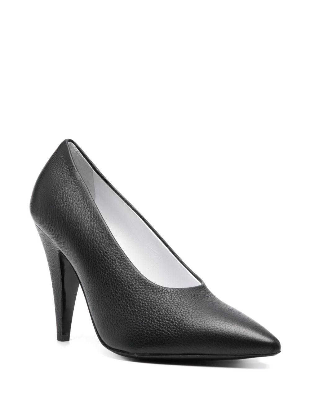100mm leather pumps - 2