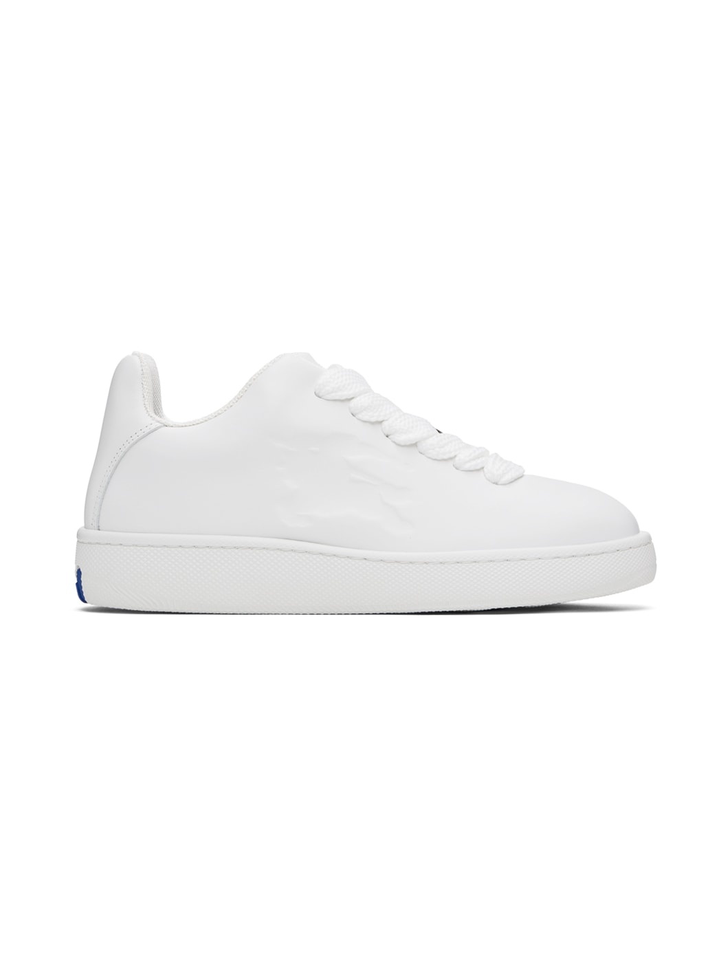 White Leather Box Sneakers - 1