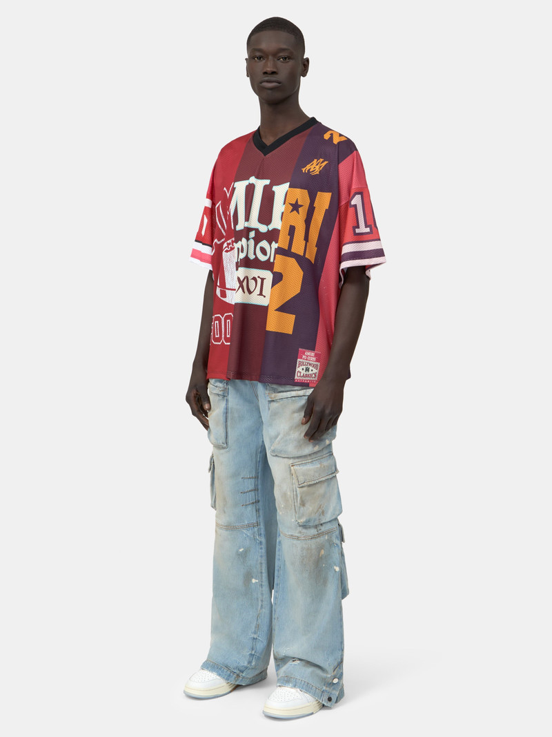 AMIRI SPLICED OVERSIZED MESH TEE outlook