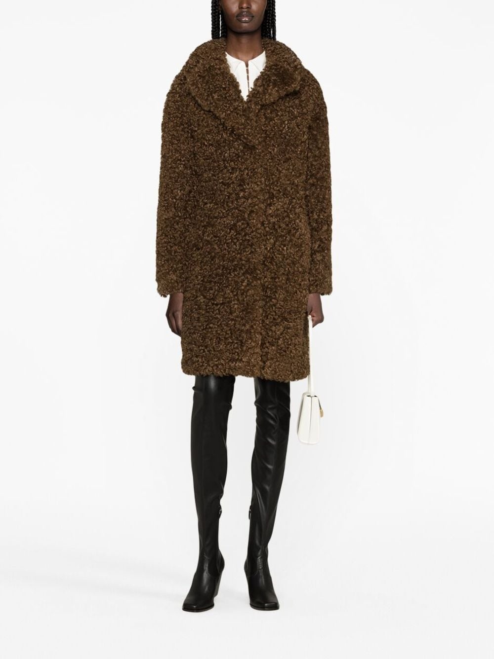 Camille Cocoon faux-shearling coat - 2