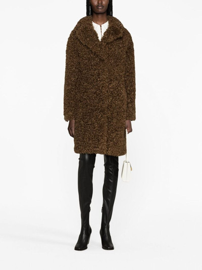 STAND STUDIO Camille Cocoon faux-shearling coat outlook