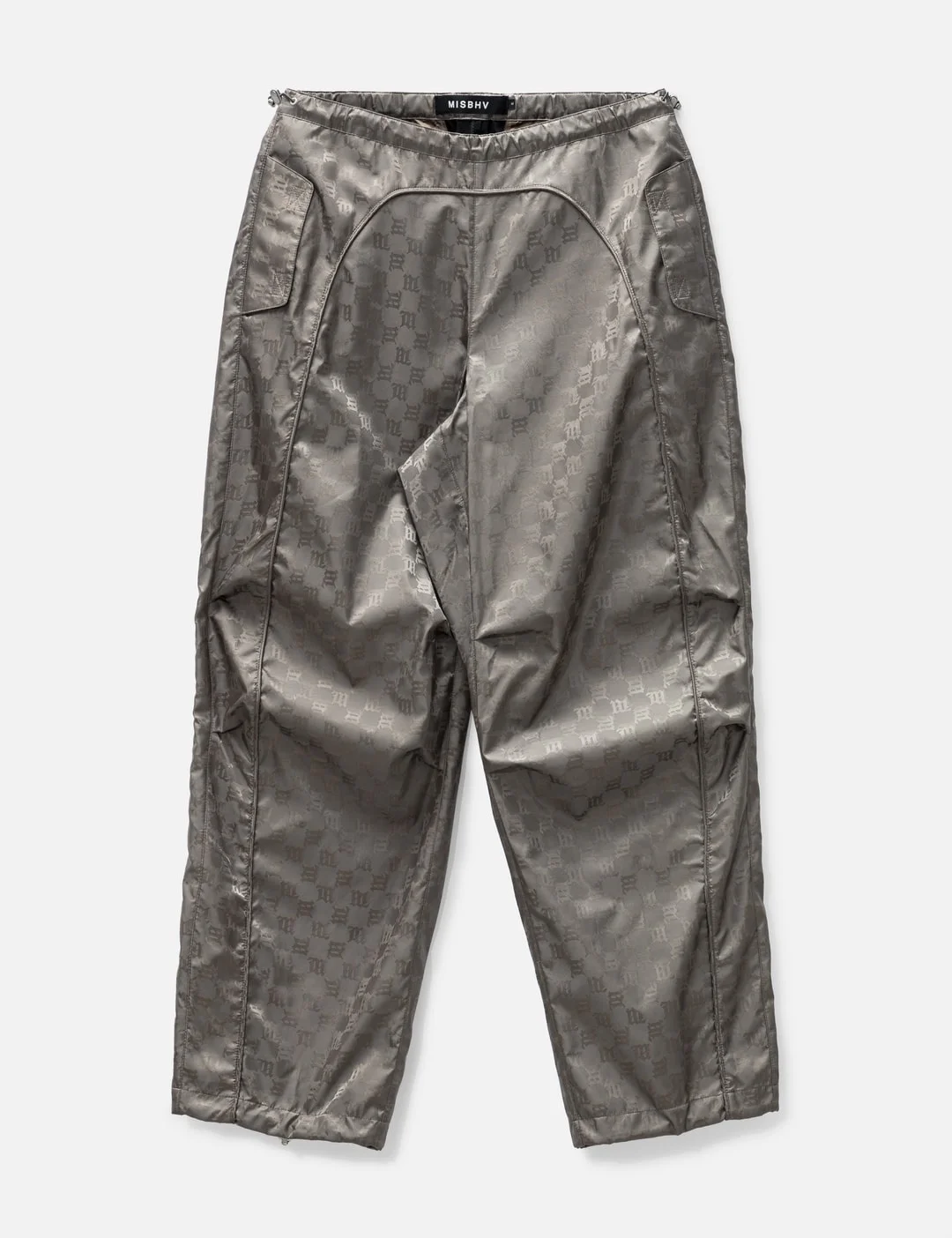 NYLON MONOGRAM PARACHUTE TROUSERS - 1