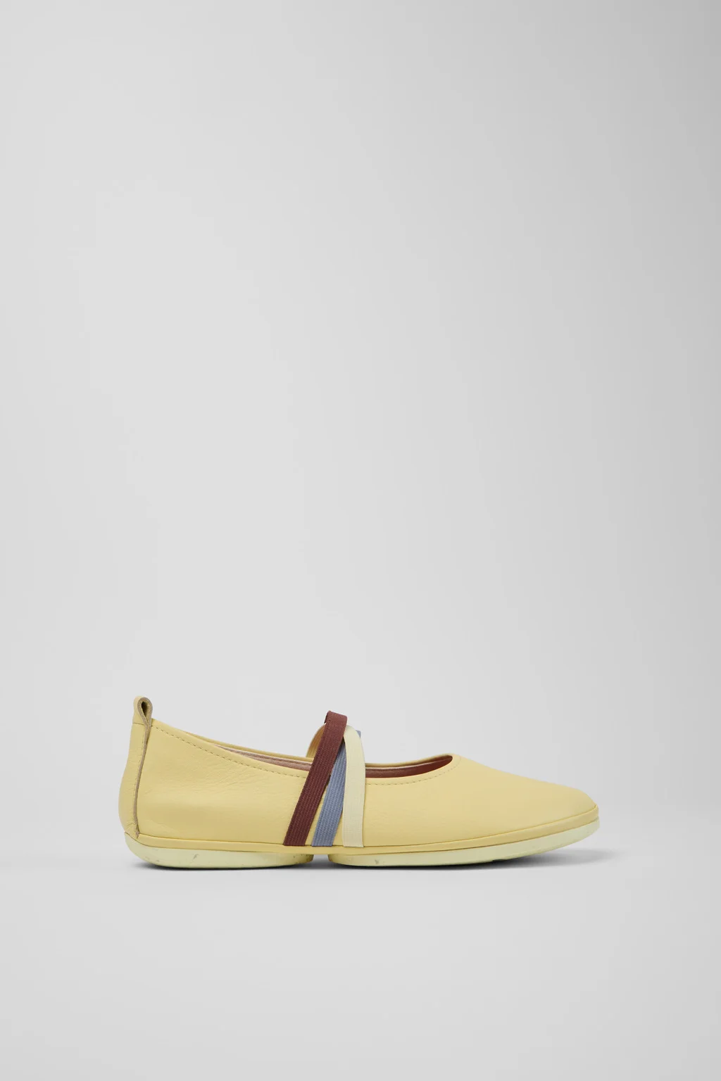 Twins Yellow Leather Ballerinas for Women. - 1