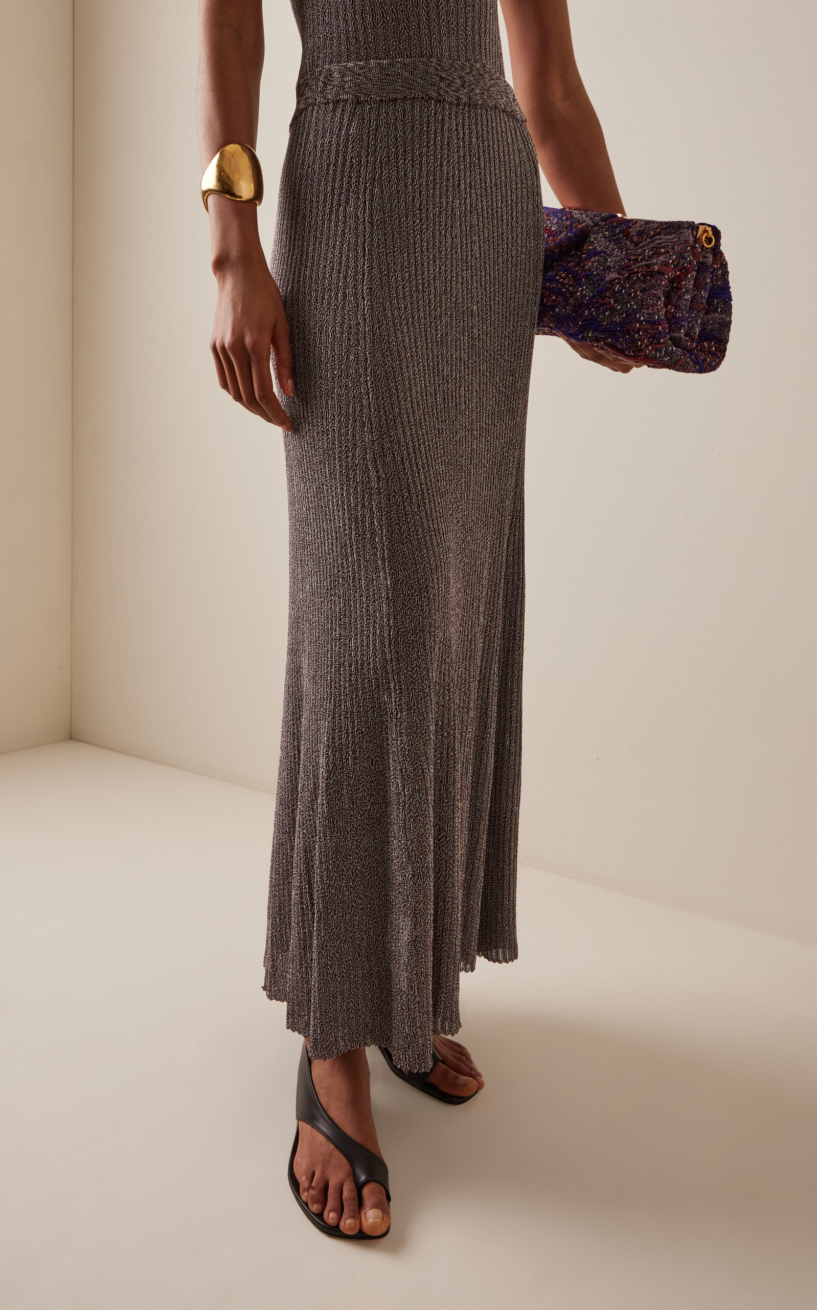 Renae Knit Maxi Skirt grey - 3