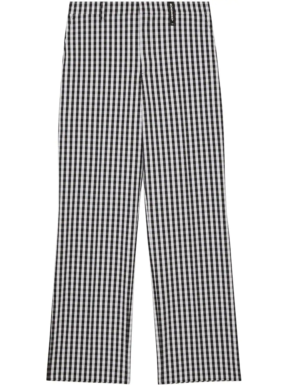 gingham check wide-leg trousers - 1