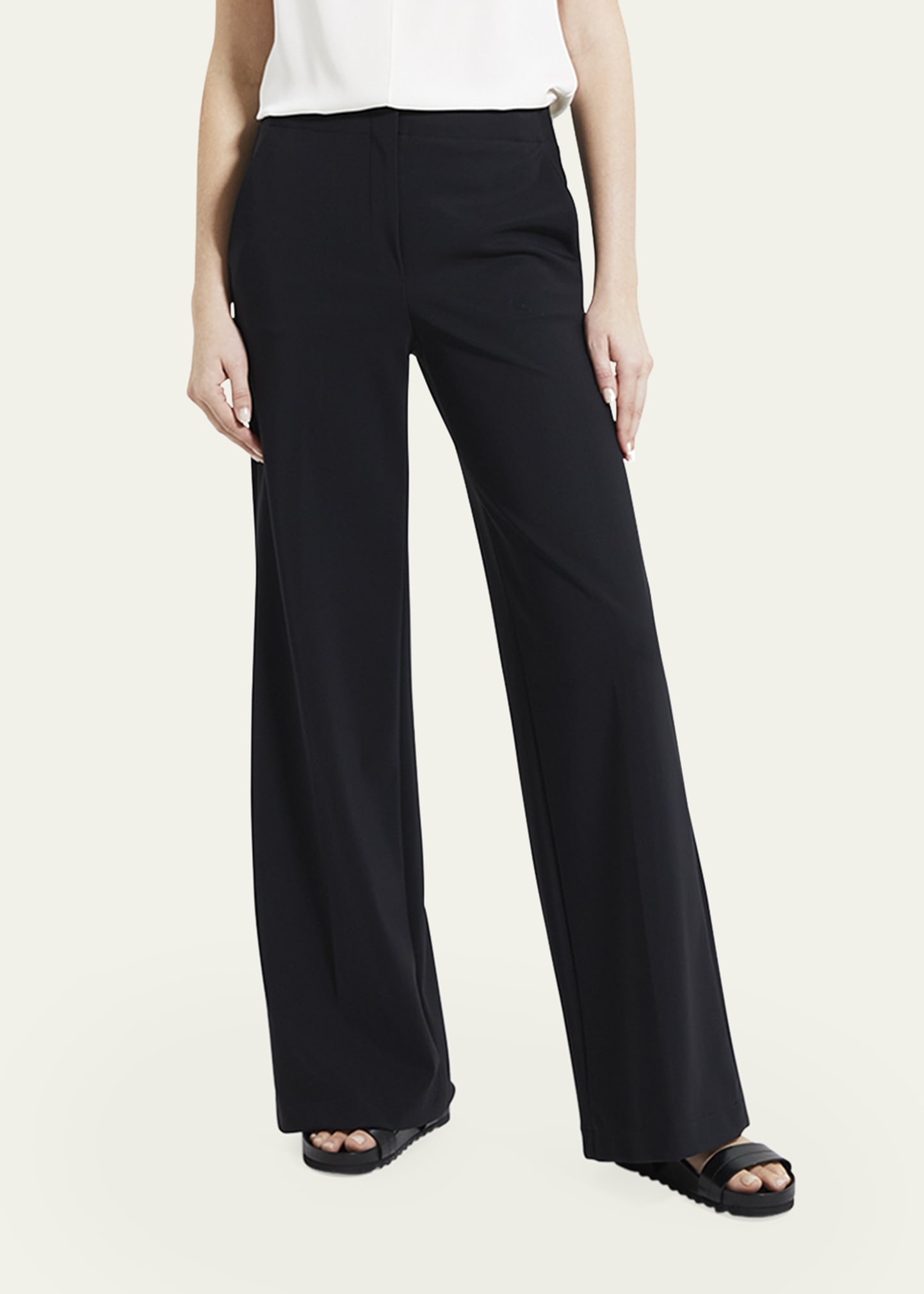 Terena Precision Ponte Cropped Wide-Leg Pants - 4