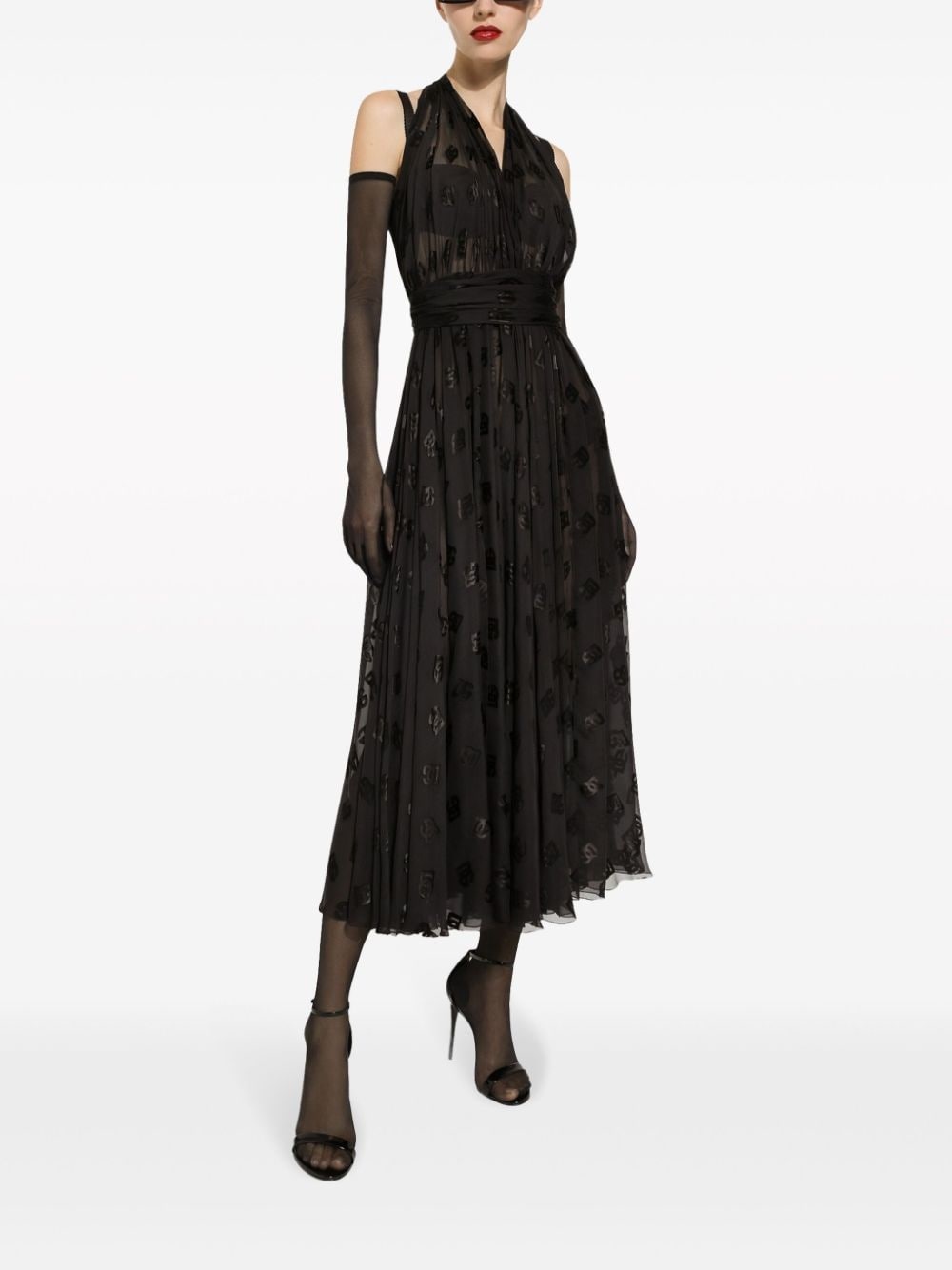 DG-print midi dress - 2