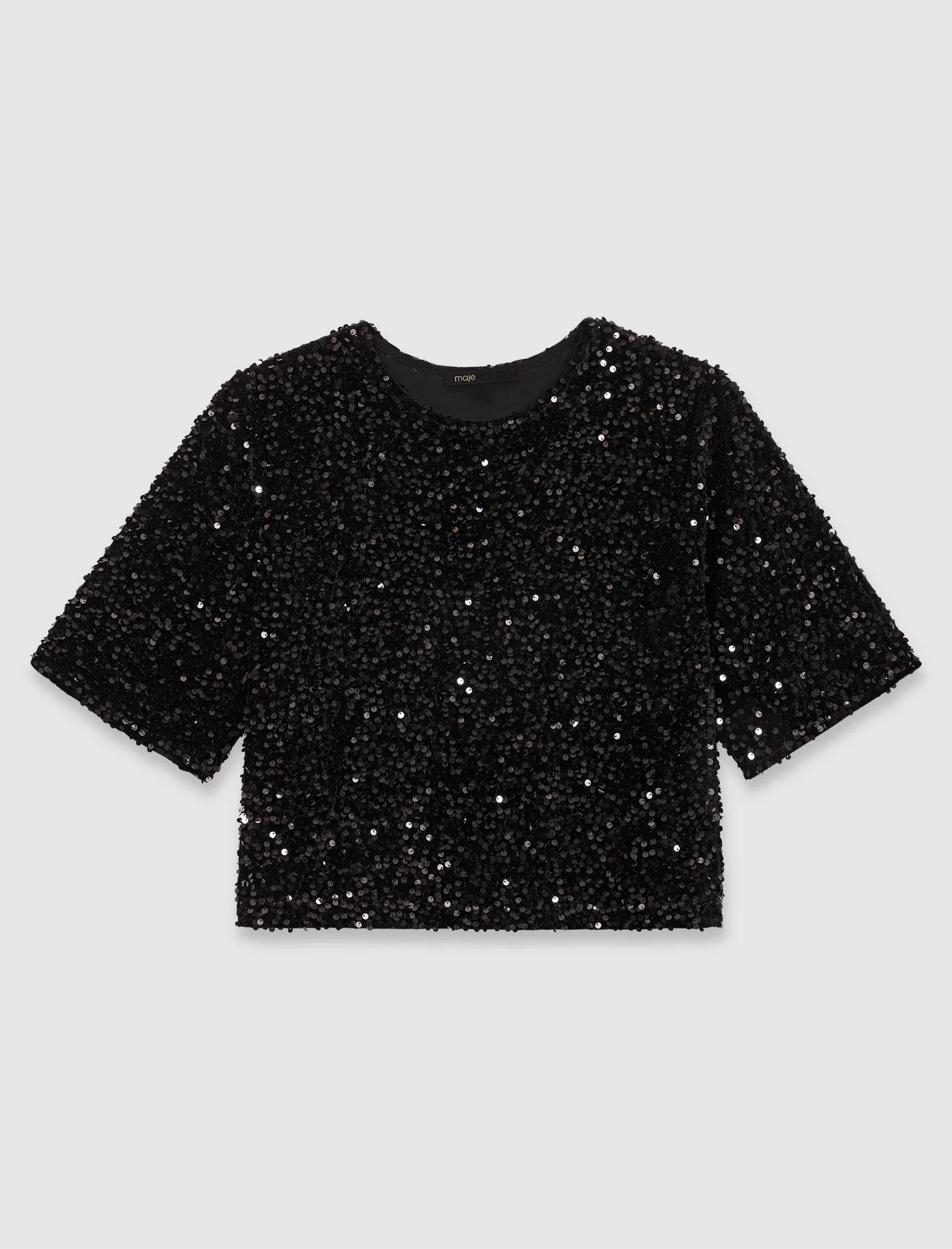 Sequinned velvet top - 1