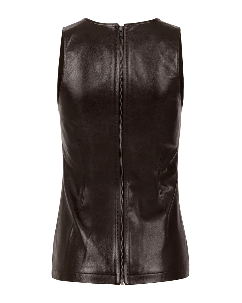 LEATHER TANK DARK BROWN 6