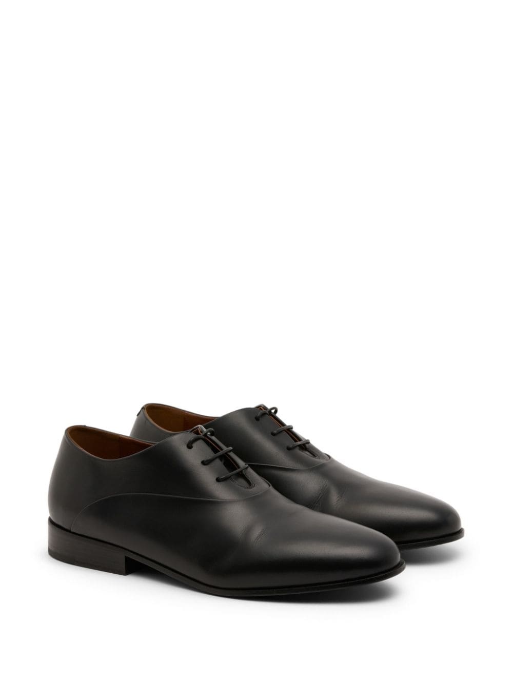 laced leather oxford shoes - 2